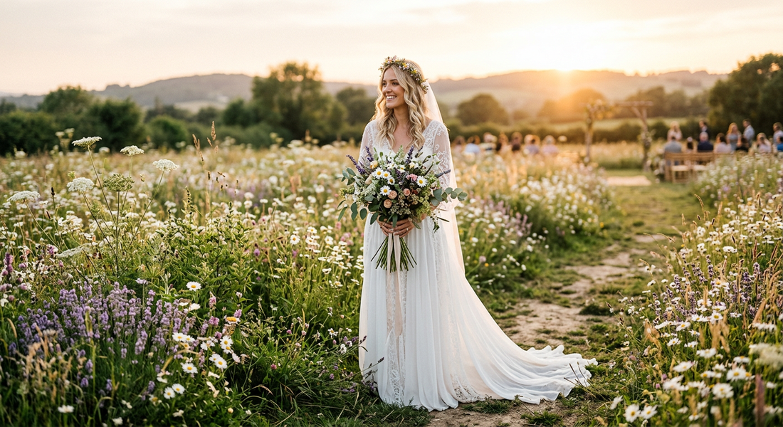 Meadow wedding with wildflowers - 2026 floral trend