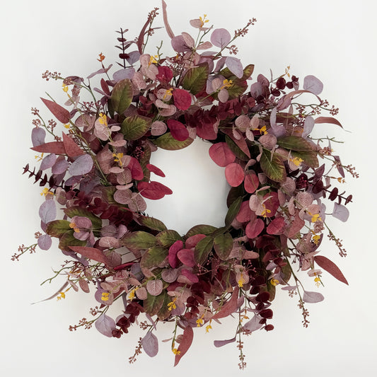 26 Inch Fall Wreaths for Front Door, Artificial Eucalyptus Autumn Wreath